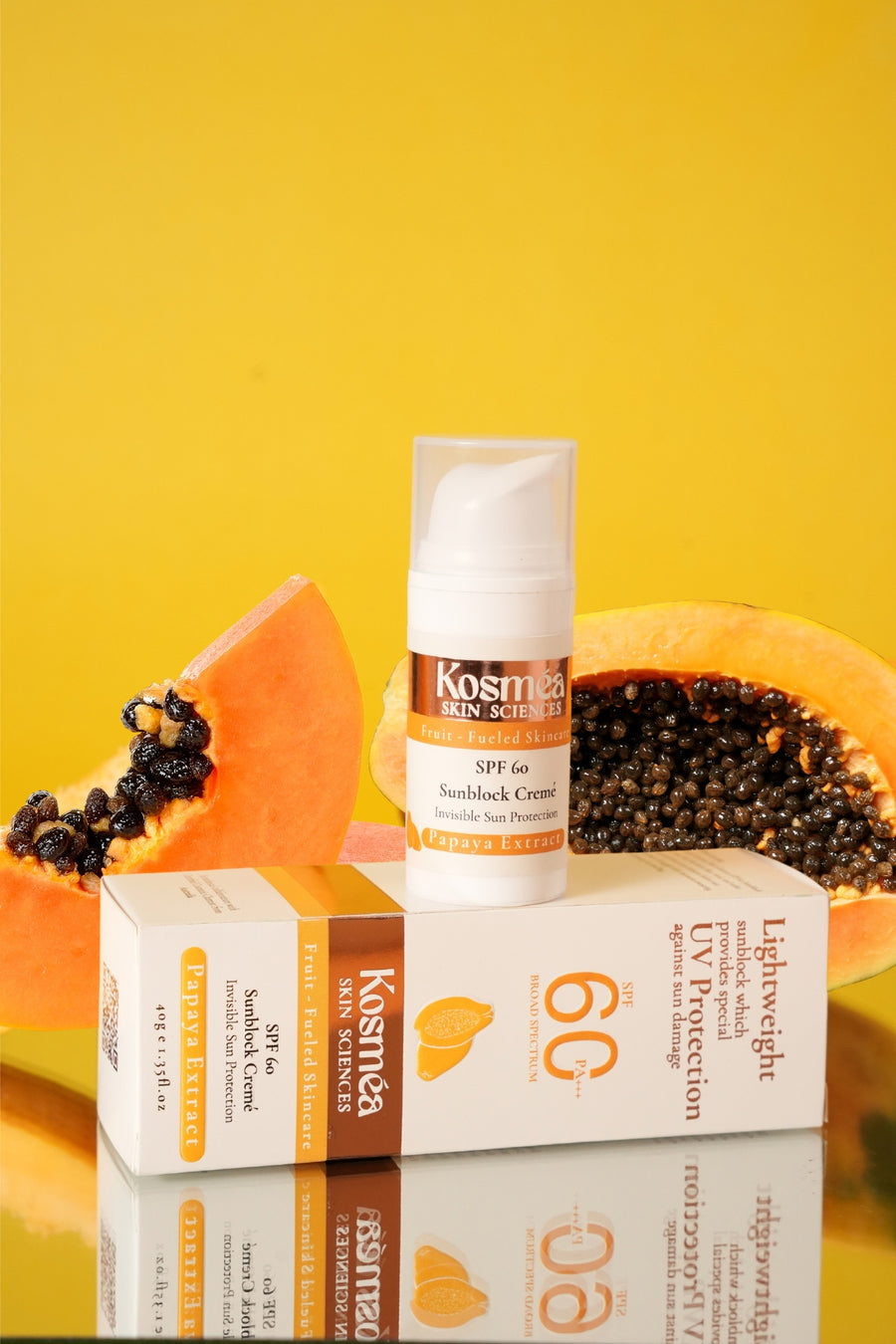 SPF 60 Sunblock Cream with Papaya Extract